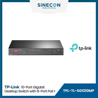 มีบริการส่งด่วนภายในวัน - TP-Link รุ่น TL-SG1210MP 10-Port Gigabit Desktop Switch with 8-Port PoE+ By Sinecon