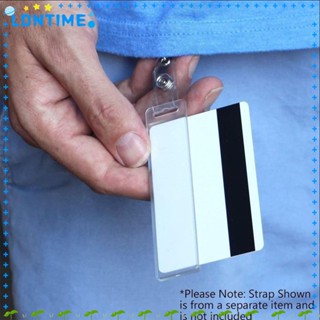 Lontime ที่ใส่บัตร แบบแข็ง ใส ใช้ซ้ําได้ ทนทาน สําหรับสํานักงาน 10 ชิ้น
