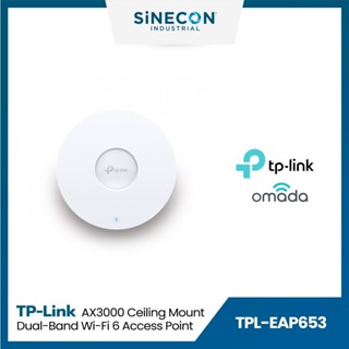 TP-Link รุ่น EAP653 AX3000 Ceiling Mount Dual-Band Wi-Fi 6 Omada Access Point By Sinecon