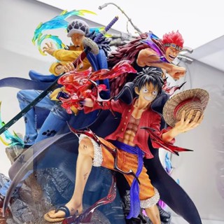 One PIECE กัปตันสามตัว ลิง D. ฟิกเกอร์ Luffy Trafalgar D Water Law Eustass Kid Premium Edition Pvc ของเล่นสําหรับเด็ก