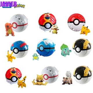 Javier ฟิกเกอร์ Pokemon Elf Ball Vulpix Charmander Eevee Pikachu Elf Ball ของเล่นสําหรับเด็ก