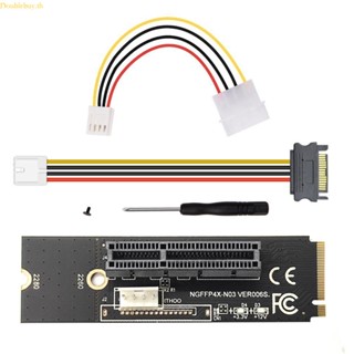 Doublebuy การ์ดอะแดปเตอร์ M 2 สําหรับ M -Key เป็น PCI-e 1X 4X เป็นสัญญาณ NGFF 4X สําหรับ M 2 NVMe Le