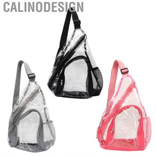 Calinodesign Transparent  Backpack PVC Comfortable Clear Sling Bag for Travel