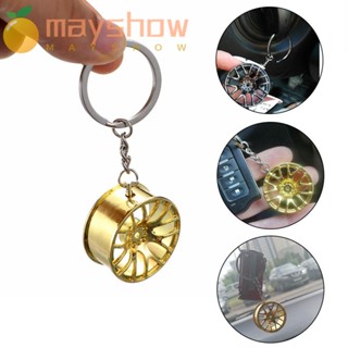 Mayshow พวงกุญแจรถสร้างสรรค์โลหะผสมสังกะสีจัดแต่งทรงผมยาง Key-fob