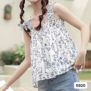 🌹Floral Pattern Off Shoulder Top, Cute Blouse Ladies Shirt Vest-SD1436