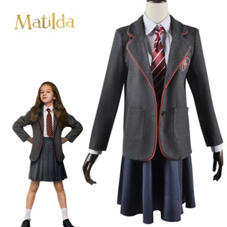  Matilda เครื่องแบบคอสเพลย์ ภาพยนตร์โทรทัศน์ สีเทา สไตล์ยุโรป อเมริกัน สําหรับเด็ก และผู้ใหญ่