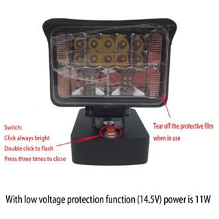 ไฟฟลัดโฟกัส 11W 18V สําหรับ Bosch จํานวน 1 ชิ้น