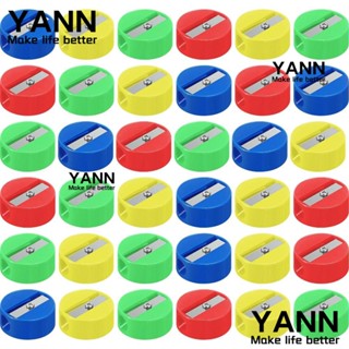 Yann1 กบเหลาดินสอ ทรงกลม ขนาดเล็ก 200 ชิ้น หลากสี สําหรับช่างไม้ สํานักงาน 200 ชิ้น