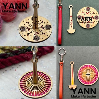 Yann1 ที่เก็บไหมพรมถักโครเชต์ แบบไม้ พร้อมสายคล้องข้อมือ สําหรับคนรักงานฝีมือ