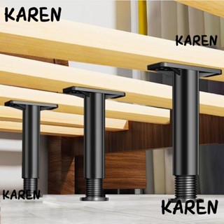 Karen ขารองรับโครงเตียง 4 ชิ้น พร้อมฐานกว้าง ความสูง 5.9 นิ้ว ถึง 9.84 นิ้ว ขารองรับแผ่นเตียง โลหะ ปรับความสูงได้ สีดํา แบบเปลี่ยน