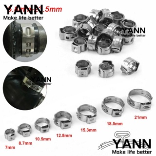 Yann1 คลิปหนีบท่อ สเตนเลส 304 5.3-31 มม. ทนทาน 10 ชิ้น