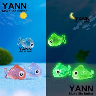 Yann1 ฟิกเกอร์เรซิ่นเรืองแสง ขนาดเล็ก สําหรับตกแต่งตู้ปลา