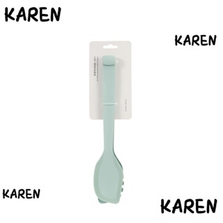 Karen 3 in 1 ที่คีบอาหาร ซิลิโคน ทนความร้อน อเนกประสงค์ ถอดออกได้ สีเขียว สําหรับทําอาหาร เบเกอรี่