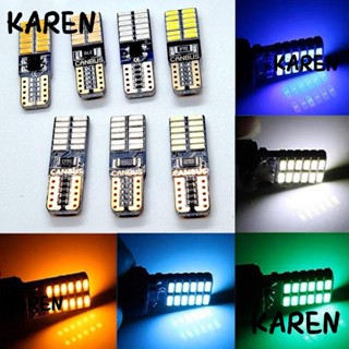 Karen ไฟแสดงสถานะ LED กว้าง ไฟอ่านหนังสือ PCB สีขาว 12V T10 4014 สําหรับป้ายทะเบียนรถจักรยานยนต์