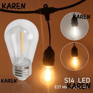 Karen หลอดไฟคริสตัล LED S14 2W 1W 2200K E27 สําหรับตกแต่งบ้าน