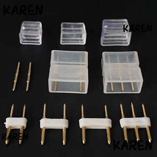 Karen ตัวเชื่อมต่อสายไฟ LED 2 Pin 3Pin ทองแดง 6 มม. 7 มม. 8 มม. 9 มม. 10 มม. สีทอง