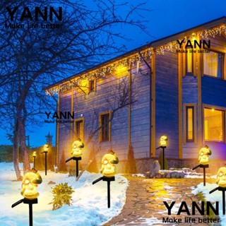 Yann1 โคมไฟพลาสติก รูปงู กะโหลก พลังงานแสงอาทิตย์ กันน้ํา สําหรับตกแต่งปาร์ตี้ฮาโลวีน