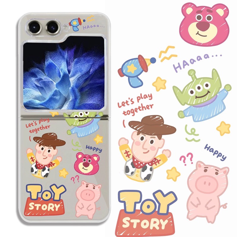 เคสใส กันกระแทก ซัมซุง แซท ฟลิป 3 / 4 / 5 For Samsung Galazy Z Fold 5 4 3/ Z Flip 3 / Z Flip 4 / Z Flip 5 เคสลายการ์ตูน