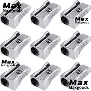 Maxg กบเหลาดินสอ โลหะผสมอลูมิเนียม สีเงิน 48 แพ็ค 48 แพ็ค