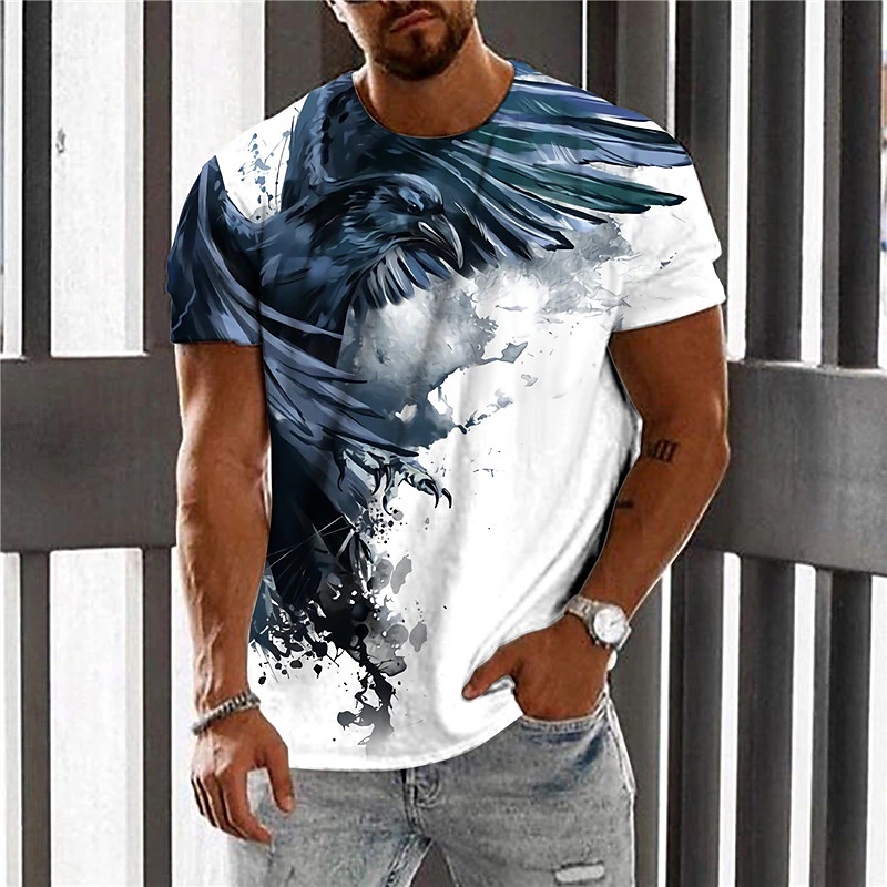 Eagles T เสื้อ 3d พิมพ์ชายเสื้อ Casual Street แขนสั้นฤดูร้อน O-คอ Eagles เสื้อผู้ชาย