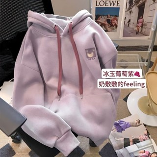เสื้อฮู้ดดี้ ปักลายการ์ตูนหมีน่ารัก แบบบาง สําหรับผู้หญิง