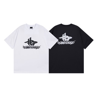 เทรนด์ BA คลาสสิก846846เสื้อยืดแขนสั้น ผ้าฝ้าย พิมพ์ลายตัวอักษร AGA Phantom แฟชั่นคู่รัก พลัสไซซ์ สําหรับผู้ชาย และผู้หญิง