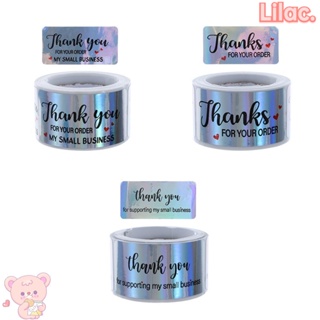 Lilac สติกเกอร์ Thank You ขนาดเล็ก สร้างสรรค์ สําหรับตกแต่งบรรจุภัณฑ์ 120 ชิ้น ต่อม้วน