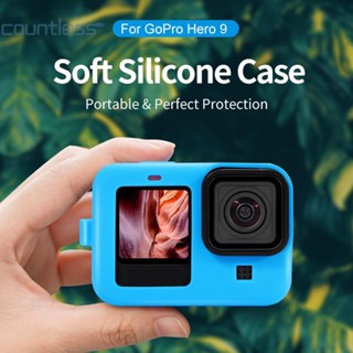 เคสซิลิโคน พร้อมฝาปิดเลนส์ และสายคล้อง สําหรับกล้อง GoPro Hero 9