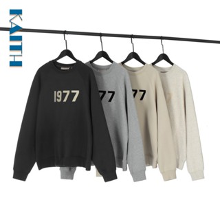 พร้อมส่ง เสื้อกันหนาว คอกลม แขนยาว ทรงหลวม ลายโลโก้ 1977 พลัสไซซ์ สไตล์เกาหลี ฮิปฮอป แฟชั่นสําหรับผู้ชาย และผู้หญิง