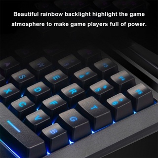 Chee คีย์บอร์ดเล่นเกม RGB Backlit ขนาดเล็ก แบบพกพา