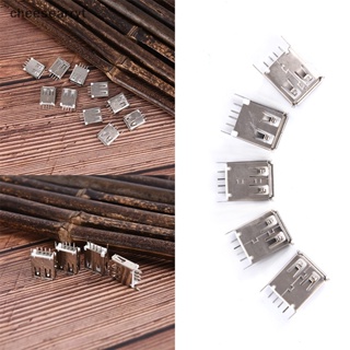 Chee ซ็อกเก็ตเชื่อมต่อบัดกรี USB ตัวเมีย Type A 4Pin 180 องศา EN