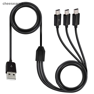 Chee 3 in 1 สายชาร์จ Usb A ตัวผู้ 1 เป็น 3 Usb 5Pin ขนาดเล็ก ยาว 1 เมตร