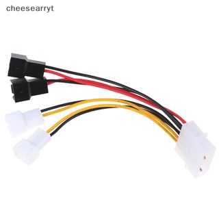 Chee อะแดปเตอร์เชื่อมต่อสายเคเบิ้ลพัดลม PC 4-Pin Molex IDE เป็น 3-Pin CPU โครงพัดลม