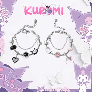 สร้อยข้อมือ จี้ฟิกเกอร์ การ์ตูน Kuromi Charms Sanrio Kuromi น่ารัก เครื่องประดับ แฟชั่นสําหรับผู้หญิง