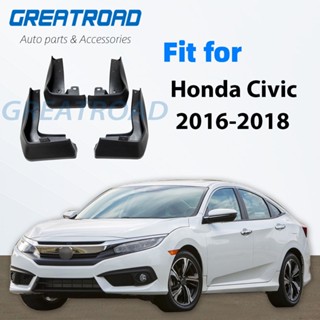 บังโคลนหน้า หลัง อุปกรณ์เสริม สําหรับ Honda Civic Sedan 2016 2017 2018