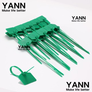 Yann1 ป้ายแท็กพลาสติกไนล่อน แบบใช้แล้วทิ้ง สีเขียว สําหรับมาร์กเกอร์สายเคเบิ้ล