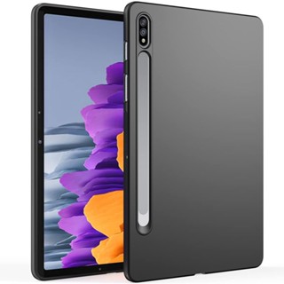 เคสโทรศัพท์ซิลิโคน TPU แบบนิ่ม ยืดหยุ่น สีดํา สําหรับ Samsung Galaxy Tab S7 Plus S7+ 12.4 นิ้ว SM-T970 T975 T976B