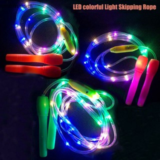 เชือกกระโดด มีไฟ Led สุ่มสี สําหรับเด็ก ออกกําลังกาย ฟิตเนส EN