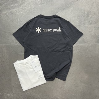 เสื้อยืด พิมพ์ลายโลโก้ Snow Peak สําหรับตั้งแคมป์