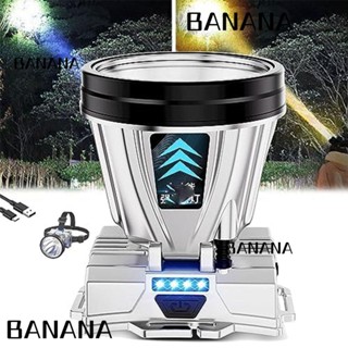 Banana1 ไฟสปอตไลท์ LED ABS พลังงานสูง ชาร์จได้ กันน้ํา 2 in 1 สําหรับกลางแจ้ง