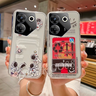 เคสโทรศัพท์มือถือ TPU แบบนิ่ม ลายนักบินอวกาศน่ารัก สําหรับ Tecno Camon 20 Pro Premier POVA 5 Pro X Free Fire 5G 4G POVA5 Camon20Pro