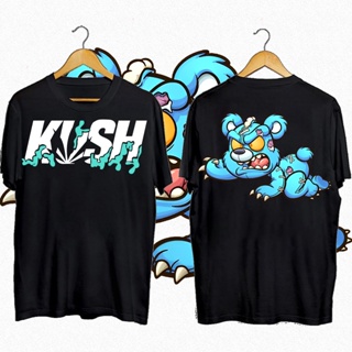 เสื้อยืดคอกลม  สไตล์ใหม่ ขายร้อน KU*SH Evil Teddy Bear Trend New Design Bully เสื้อยืดแฟชั่นพิมพ์ เสื้อยืดคุณภาพดี