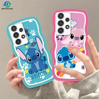 เคสโทรศัพท์มือถือ TPU ขอบโค้ง ลายการ์ตูน Stitch สําหรับ Samsung A24 A14 A04 A04E M23 A13 A03S A53 A73 A33 A02 A50S A30S A23 A22 A21S A12 A02S A11 A51 A10 A30 A52 A52S M12 A71 A53 A32