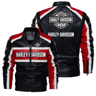 Harley LOGO jacket windproof leather IRON883/1200 STREET750 DYNA Fat bob 114 FORTY-EIGHT street bob BREAKOUT LOW RIDER ROAD KING GLIDE SOFTAIL motorcycle riding long-sleeved thin rainproof retro jacket