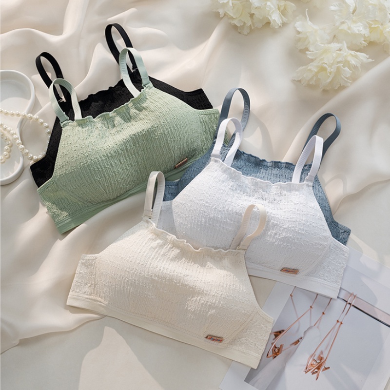 พร้อ​มส่ง​​ ผ้าฝ้าย 100% เสื้อชั้นในกันลื่นแบบท่อส่วนบางหน้าอกเล็กเสื้อชั้นในปรับได้ยกทรงสาว ny009