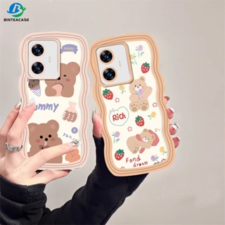 เคสโทรศัพท์มือถือ TPU ขอบโค้ง ลายหมีน่ารัก สําหรับ Realme C55 10 C30 C31 C33 C35 C30S C21Y C25Y C11 2021 C15 C25 C17 C12 C3 C2 8i 7i 5 5i 6i 7 Pro Narzo 50A Prime 20 Pro