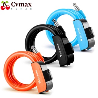 Cvmax สายเคเบิลล็อคจักรยาน กันขโมย PVC 1.2 เมตร สีดํา น้ําเงิน ส้ม