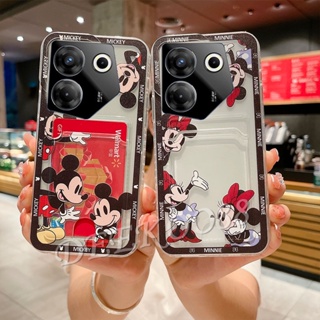 เคสโทรศัพท์มือถือนิ่ม ลาย MN MK น่ารัก พร้อมช่องใส่บัตร สําหรับ Tecno Camon 20 Pro Premier POVA 5 Pro X Free Fire 5G 4G POVA5 Camon20Pro