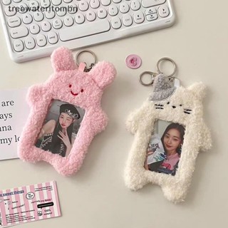 Tt INS เคสพวงกุญแจ จี้ตุ๊กตากระต่าย แมวน่ารัก พร้อมพวงกุญแจ สําหรับป้องกันบัตรนักเรียน