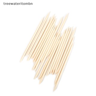 Tt แท่งไม้ สีส้ม สําหรับตกแต่งเล็บเจล 100 ชิ้น